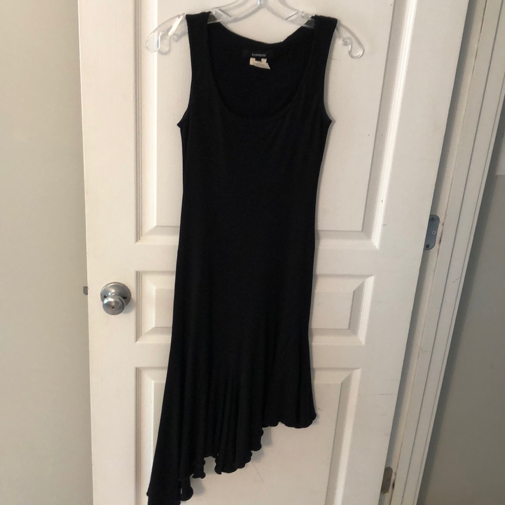 Scoop Neck Black Dress